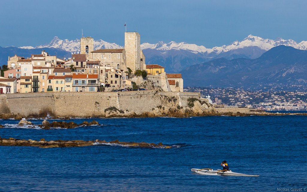 Alps range over Antibes