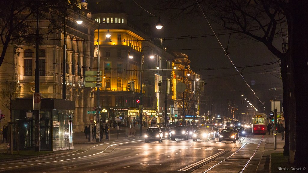 Opernring by Night